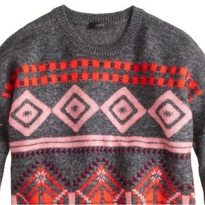J Crew Fair Isle Sweater. Wool + Mohair Sweater. J. Crew Wool Sweater Crew Neck.